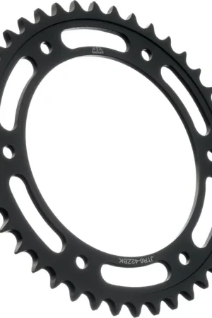 Handgemaakt JT SPROCKETS - REAR STEEL 42T BL - Sprockets - BLACK ZINC FINISH
